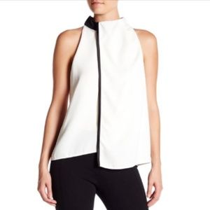 Gracia Women's White Sleeveless Wrap Over Tank